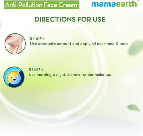 Mamaearth Anti Pollution Daily Face Cream, For Dry & Oily Skin, For a Bright Glowing Skin, 80 ml