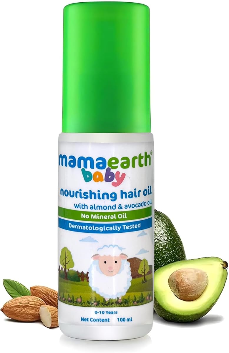 Mamaearth Nourishing Hair Oil for Babies - Almond, Coconut, Jojoba - 100ml - Image 2