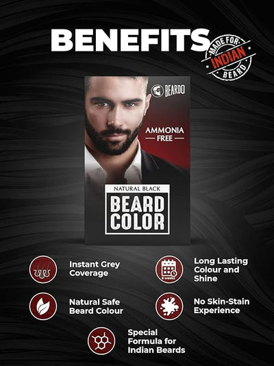 Beardo Beard Colour Black - Hair Colour & Styling, 60ml - Image 6