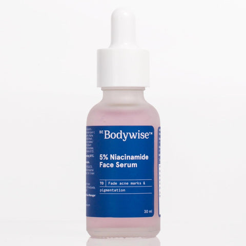 Be Bodywise 5% Niacinamide Face Serum (Beginner Friendly Formula) 30 ml | Sourced from Netherlands | With 0.1% Hyaluronic Acid, 0.5% Alpha Arbutin & Centella Water | For Dark Spots & Acne Marks