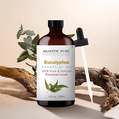 Majestic Pure Eucalyptus Essential Oil, Pure And Natural With Therapeutic Grade, Premium Quality