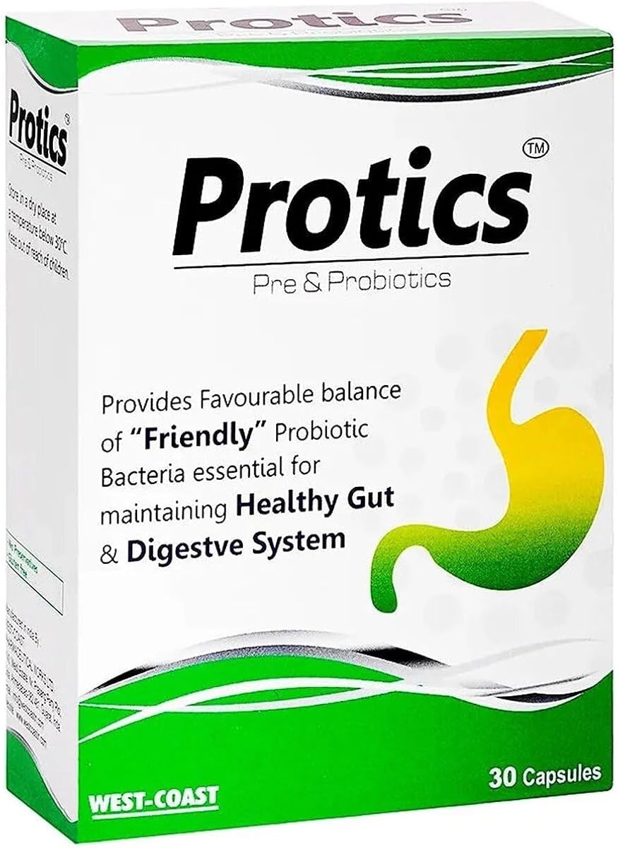 Protics Pre-Probiotic Capsules - Gut Health Support - 30 Count