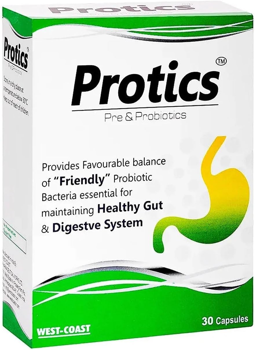 Protics Pre-Probiotics Capsules - Gut Health Support - 30 Capsules, Pack of 2 - Image 2