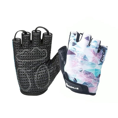 Burnlab Flex Gym Gloves - Weightlifting & Cycling - Medium White & Green