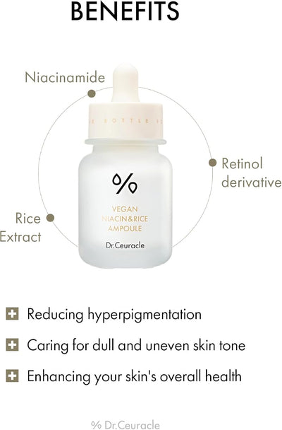 Dr.Ceuracle Vegan Niacin & Rice Ampoule - Face Serum, 30ml - Image 4