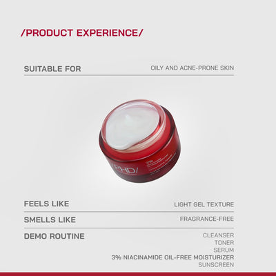 PHD 3% Niacinamide Oil-Free Face Moisturiser, 50g - Image 6