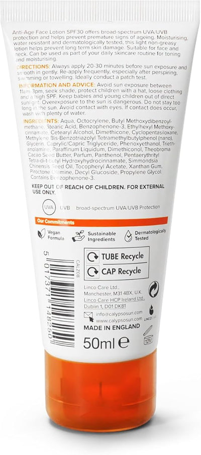 Calypso Facial Sun Protection Cream SPF 30 - 50ml - Image 4