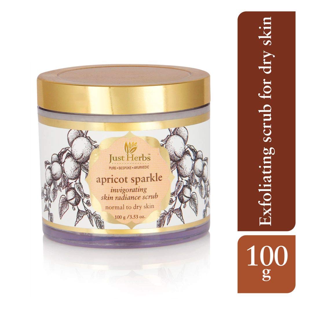 Just Herbs Apricot Sparkle Skin Radiance Scrub - 100ml