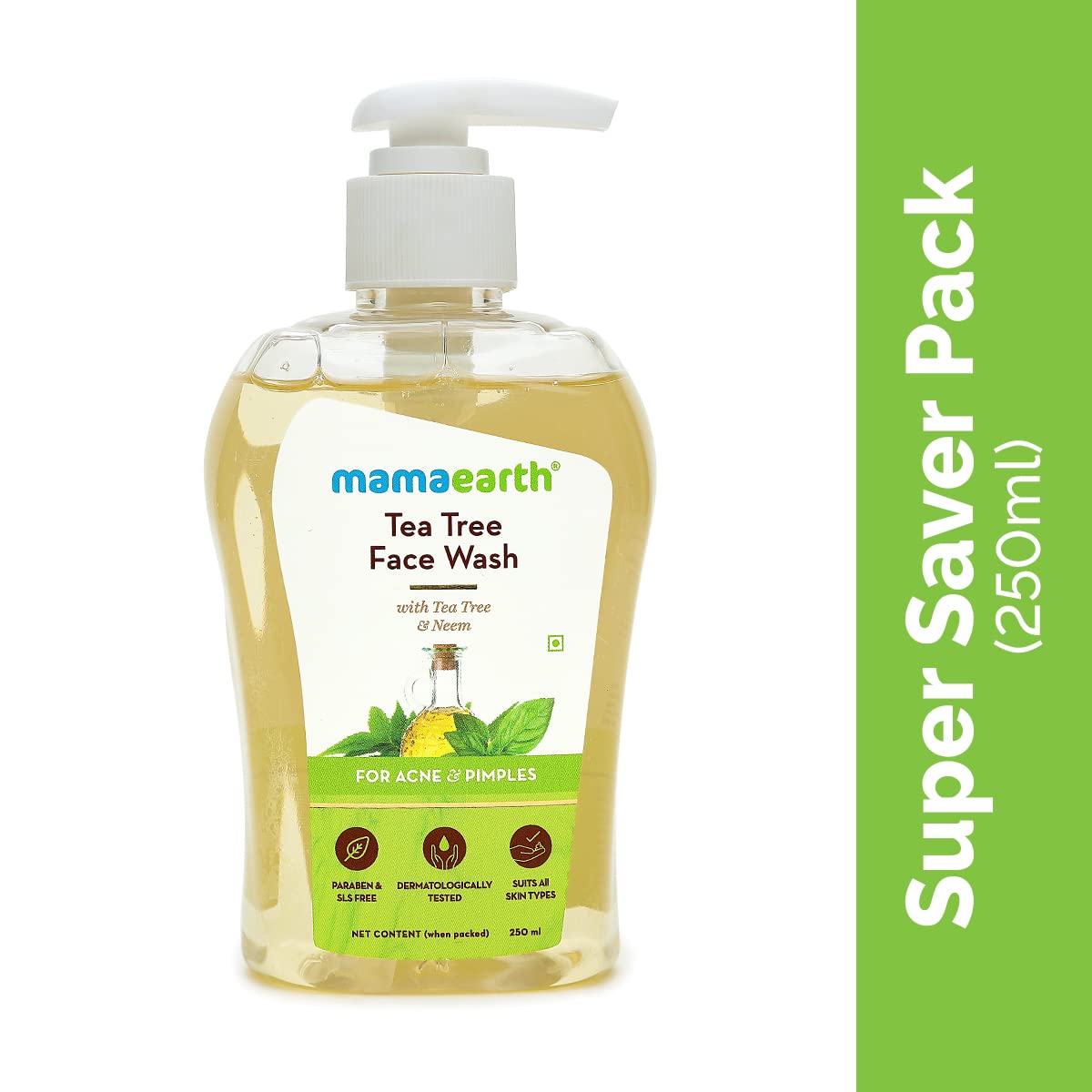 Mamaearth Tea Tree Facewash for Acne & Pimples - 250ml - Image 2