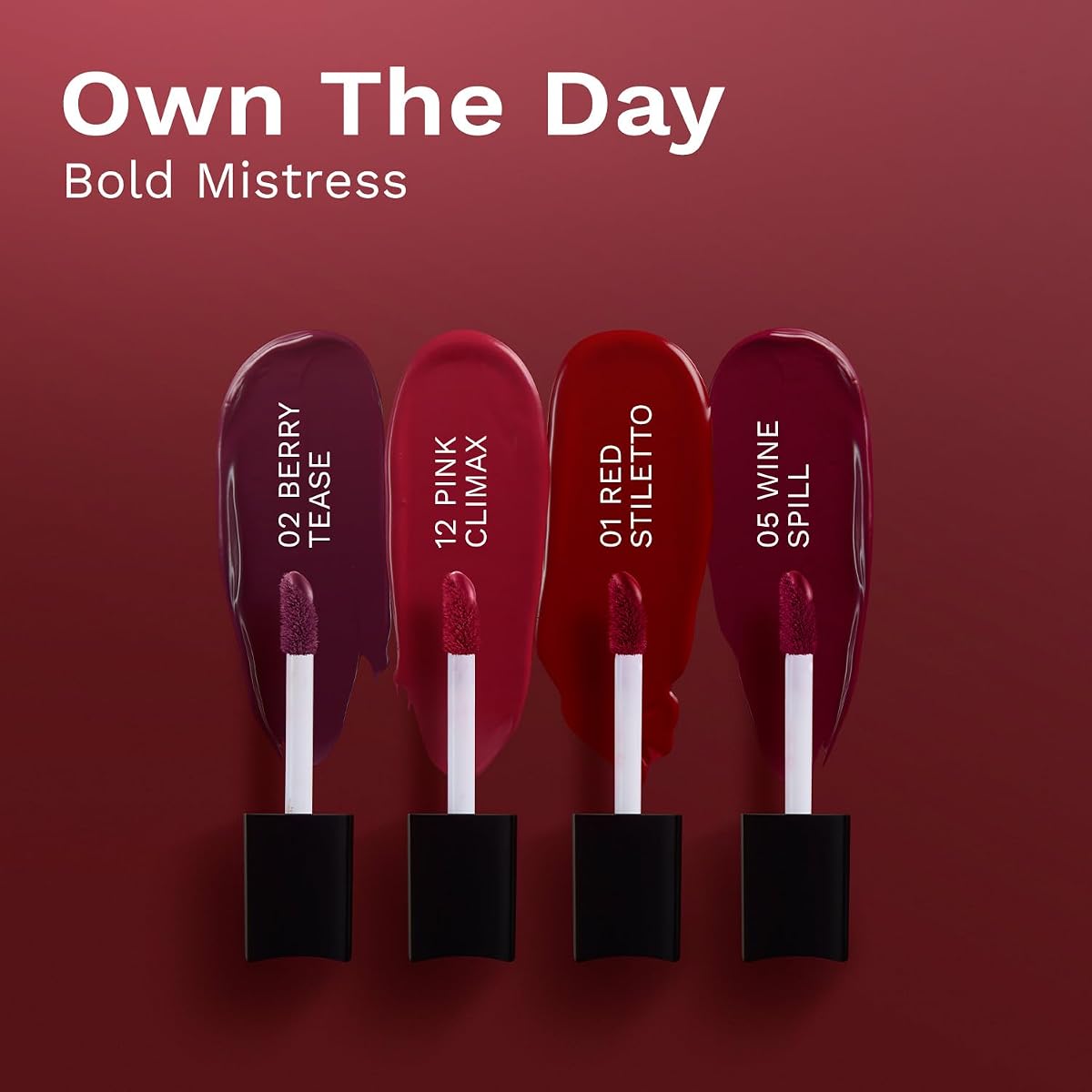 Pilgrim Matte Mini Liquid Lipstick Pack - Hydrating, Smudgeproof, 4 ml - Image 2