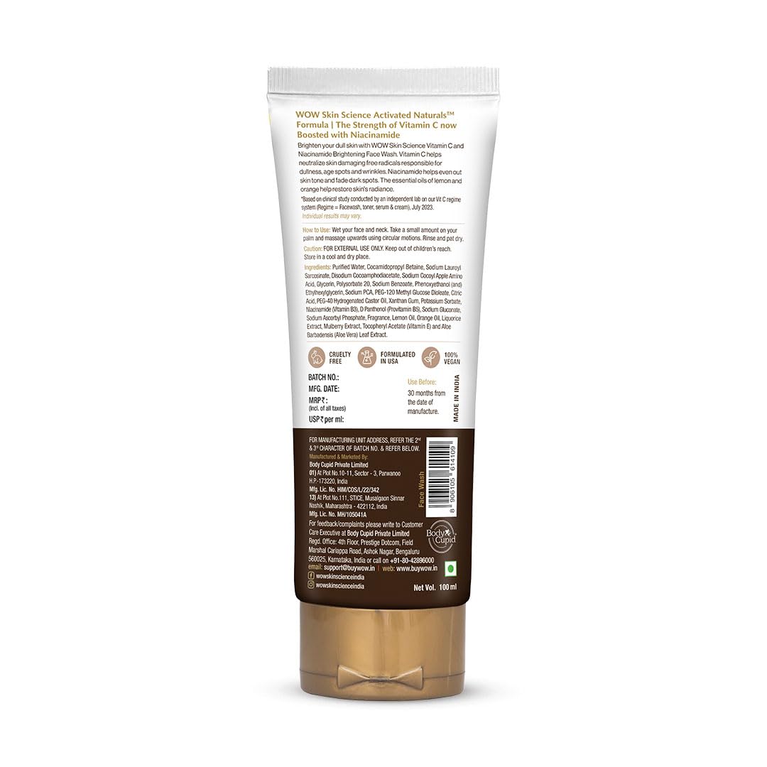 Wow Vitamin C Face Wash - 100ml - Image 7