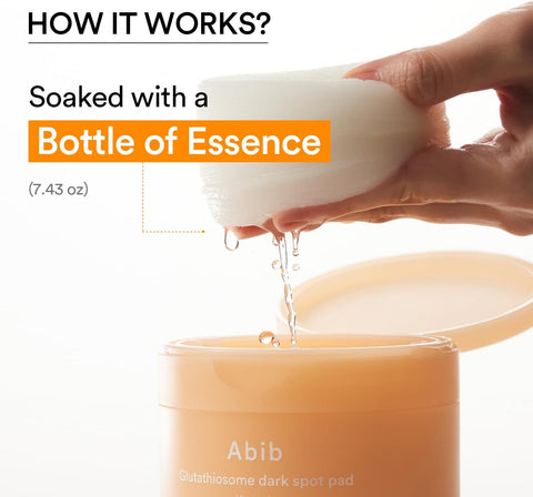 Abib Vita Touch Glutathione Dark Spot Pads, 60 Pads/7.43 Fl Oz, Korean Tonic Wipes for Dark Spots and Hyperpigmentation for Sensitive Skin