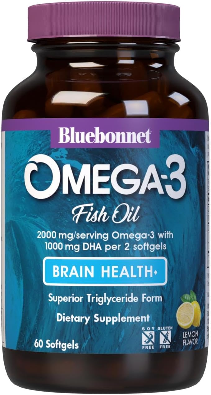 BlueBonnet Omega-3 Brain Formula Capsules - 60 Count