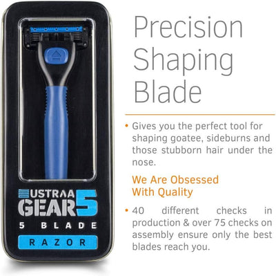 Ustra Gear5 Blade Razor for Men's Grooming - Precision Shave - Image 5