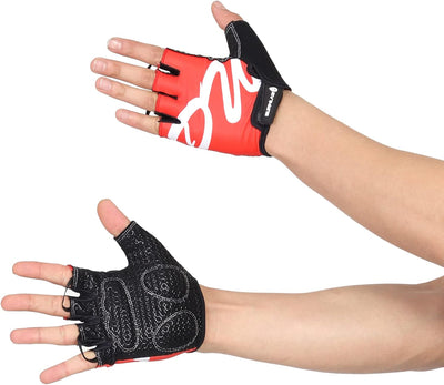Burnlab Basic Gym Gloves with Wrist Support, Red - Size S - Image 7