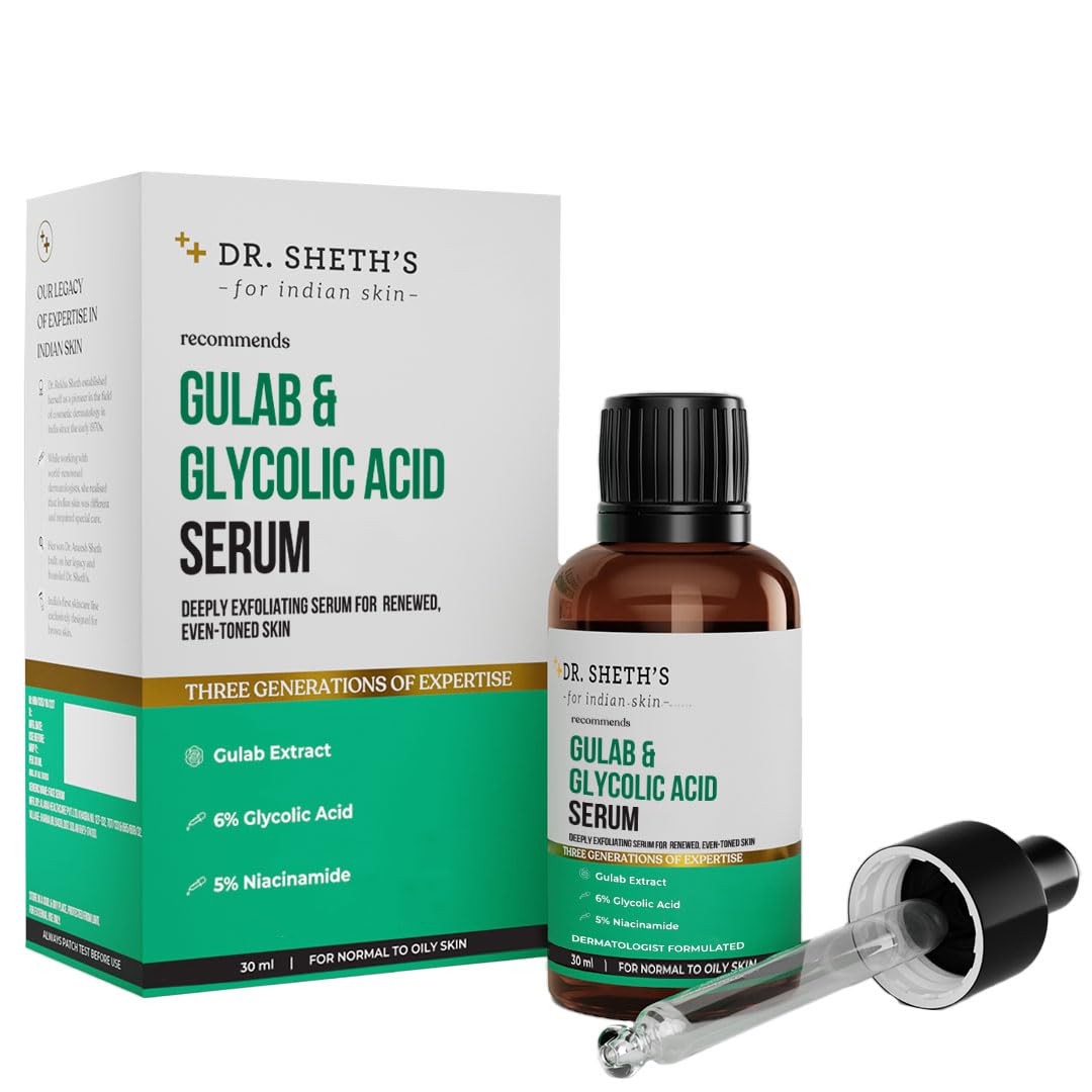 Dr. Sheth's Gulab & Glycolic Acid Face Serum - 30ml