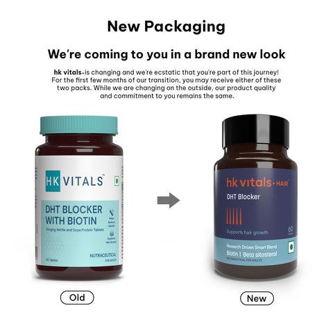 HK Vitals Dht Blocker With Biotin (60 Tablets) | Stinging Nettle And Soya Protein | Helps Reduce Hair Fall, Stimulates Hair Growth