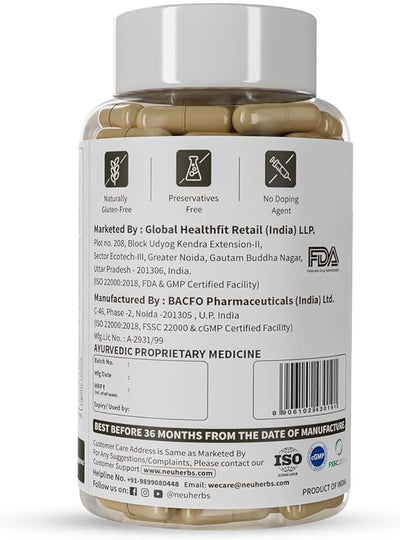 Neuherbs Test-On Ayurvedic Formula Capsules - 60 Count - Image 2