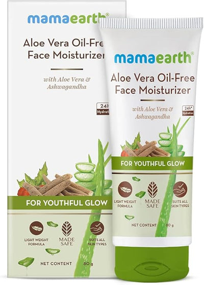 Mamaearth Aloe Vera Oil-Free Face Moisturizer 80g - Image 3