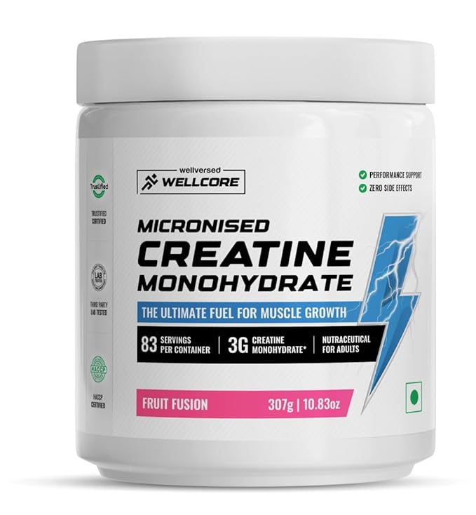 Wellcore Sports Nutrition - Micronised Creatine Monohydrate Powder, 307g - Fruit Fusion