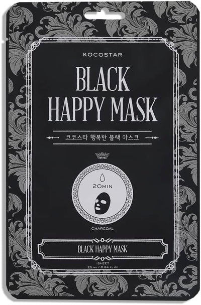 Kocostar Happy Mask - Black Charcoal Facial Sheet, 23ML 1's