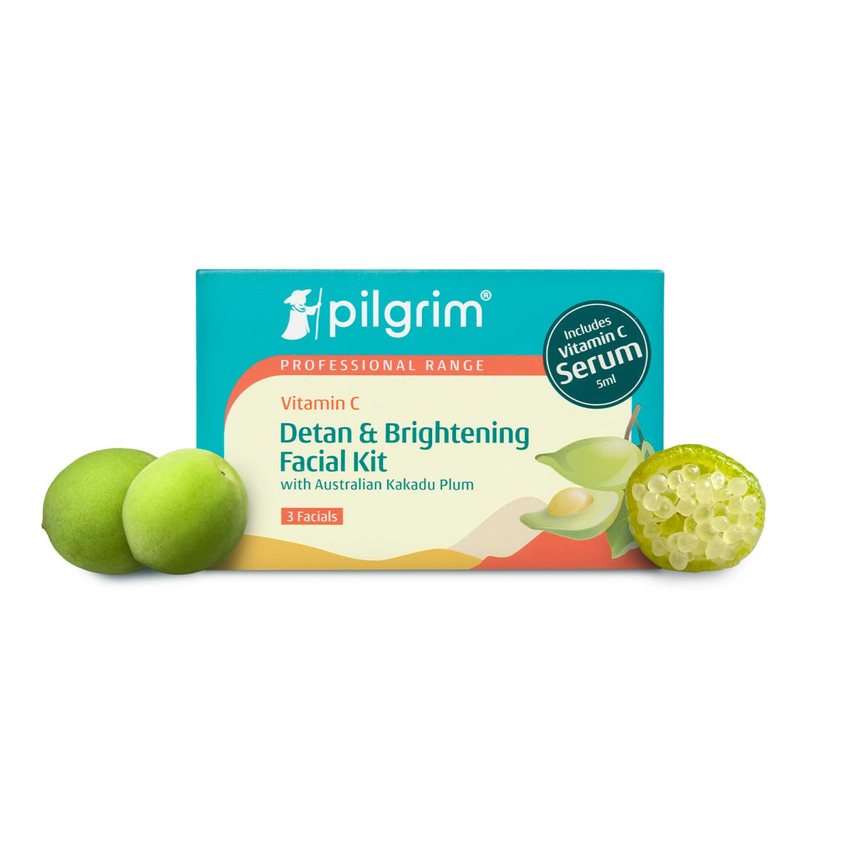 Pilgrim Vitamin C Detan & Brightening Facial Kit - 77 ML