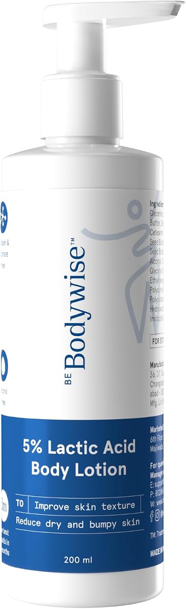 Be Bodywise AHA Body Lotion with 5% Lactic Acid, Aloe & Cica - 200ml