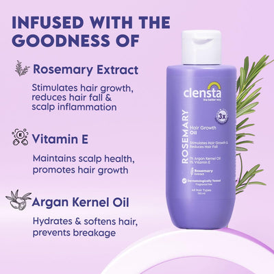 Clensta Rosemary Hair Growth Oil - 150ml - Image 3