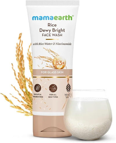 Mamaearth Rice Dewy Bright Face Wash - Rice Water & Niacinamide, 100ml - Image 2