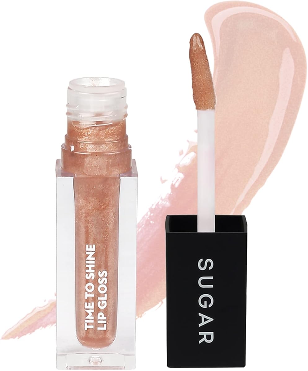 Sugar Cosmetics Time to Shine Lip Gloss - Jojoba Oil & Vitamin E, 4.5g