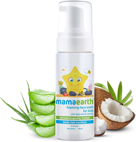 Mamaearth Foaming Face Wash For Kids With Aloe Vera & Coconut For Gentle Cleansing 150 ml