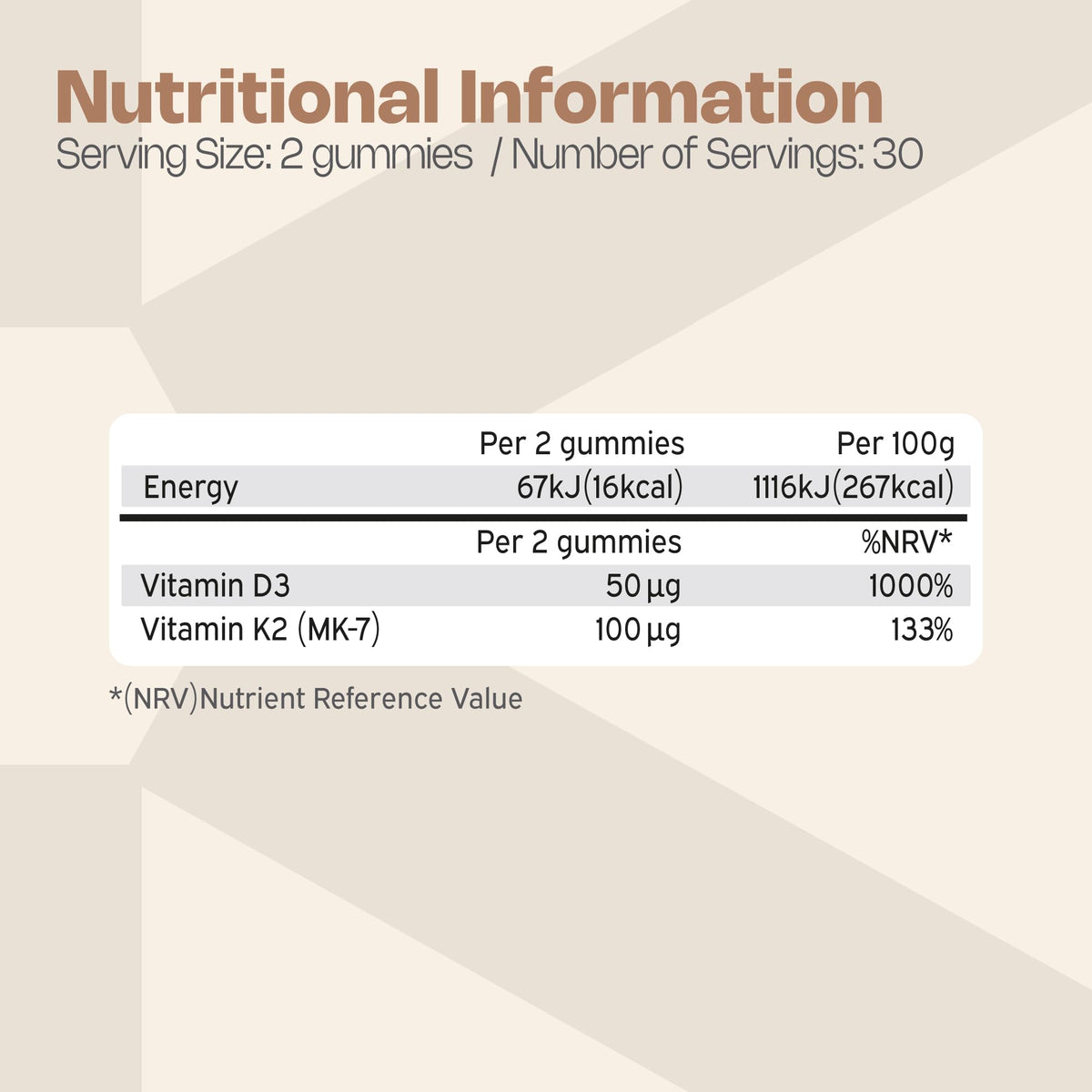 Nutriburst Vitamin D3 + K2 Gummies, Lemon Flavour - 60 Count - Image 7