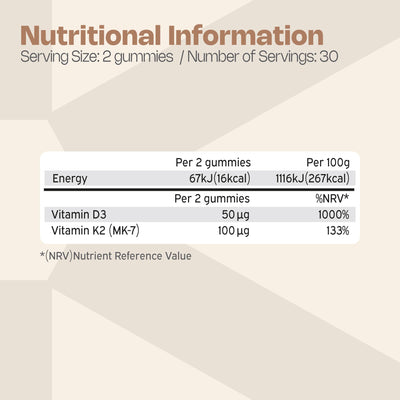 Nutriburst Vitamin D3 + K2 Gummies, Lemon Flavour - 60 Count - Image 7