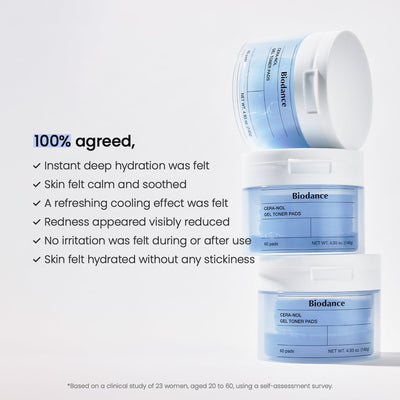 Biodance Cera-nol Gel Toner Pads - Face Serums & Treatments, 60 Pads - Image 3