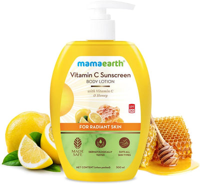Mamaearth Vitamin C Sunscreen Body Lotion with SPF 30 - 300ml - Image 2