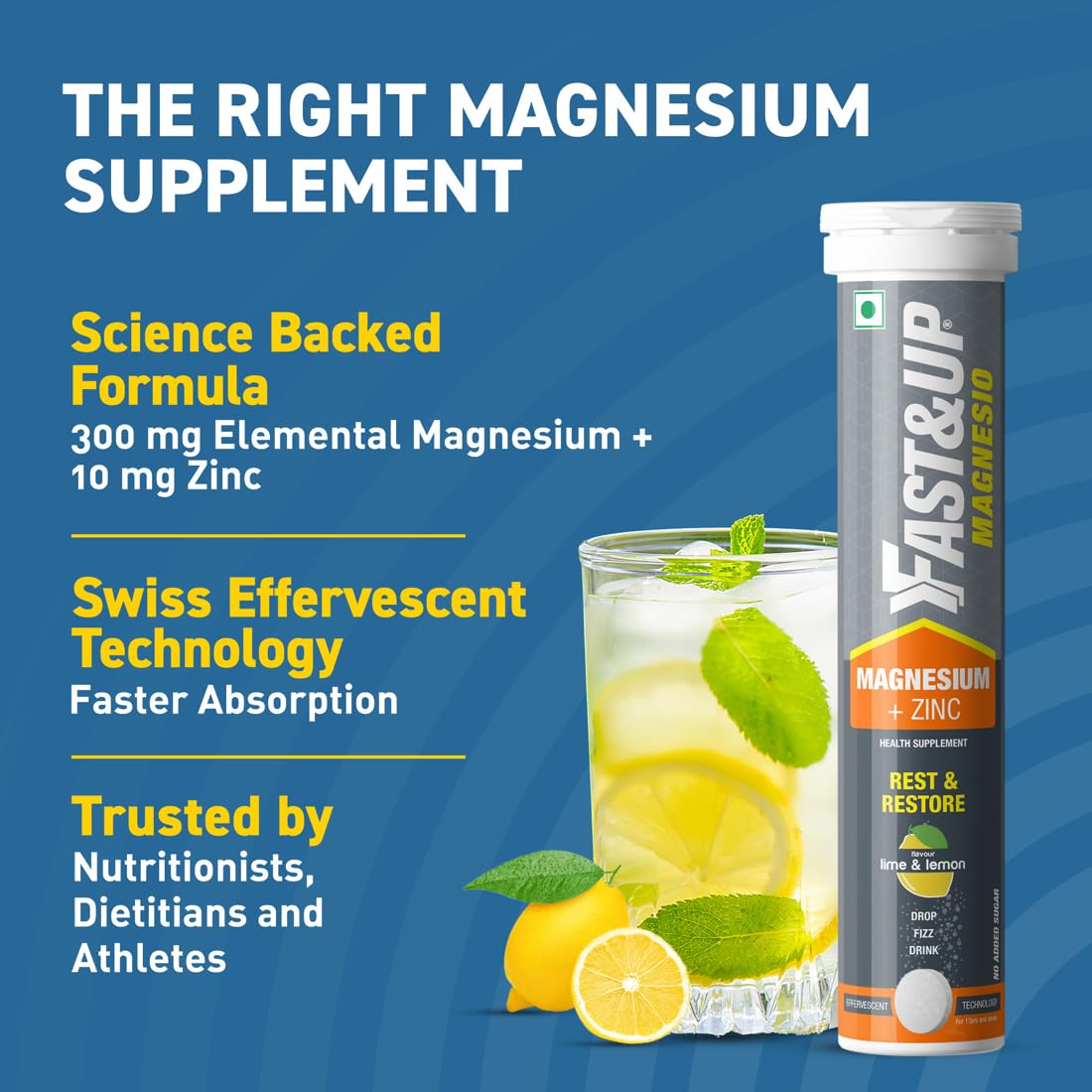 Fast & Up Magnesium - Lime and Lemon Vitamin Supplement, 60 Capsules - Image 3