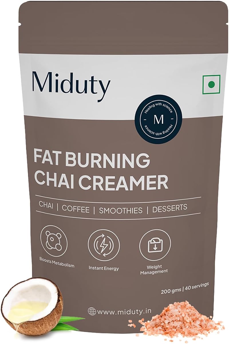 Miduty Fat Burning Chai Creamer - Metabolism Boosting MCT Powder, 200G