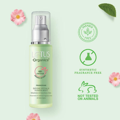 Lotus Organics+ Divine Petals Toner Mist - Face Serum Treatment, 50 ml - Image 4