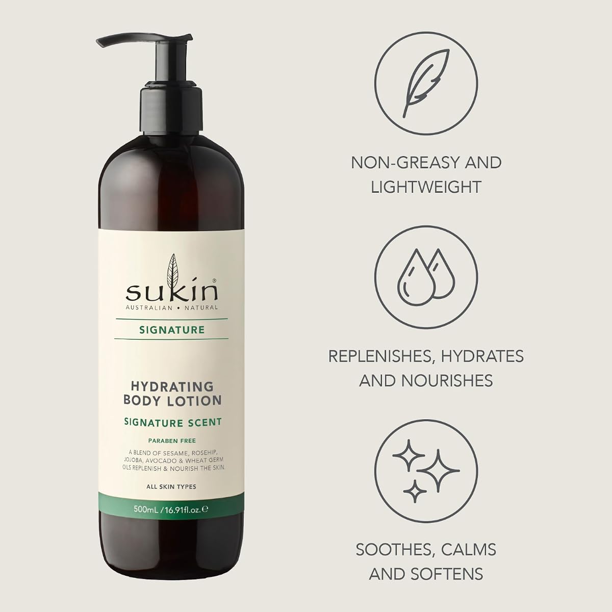 Sukin Hydrating Body Lotion - Signature Scent, 500ml - Image 5