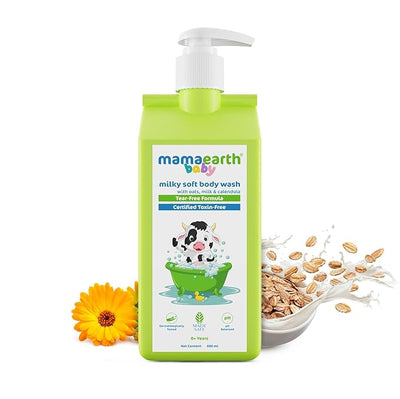 Mamaearth Milky Soft Baby Body Wash with Oats, Milk & Calendula - 400ml - Image 2