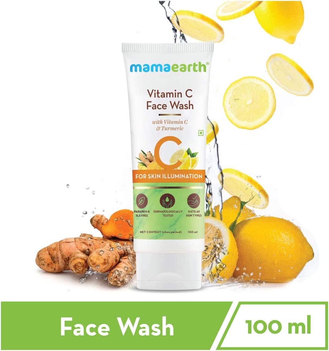 Mamaearth Vitamin C Face Wash with Turmeric & Aloe Vera - 100ml - Image 2