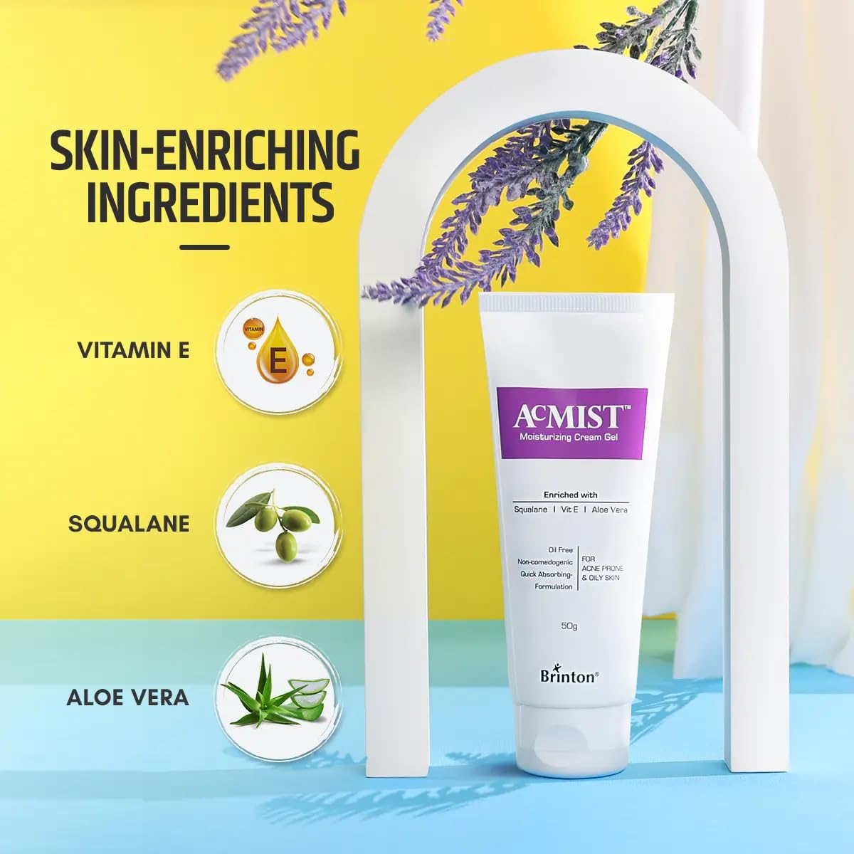 Brinton ACMIST Moisturising Gel - Face Moisturiser, 100g - Image 3
