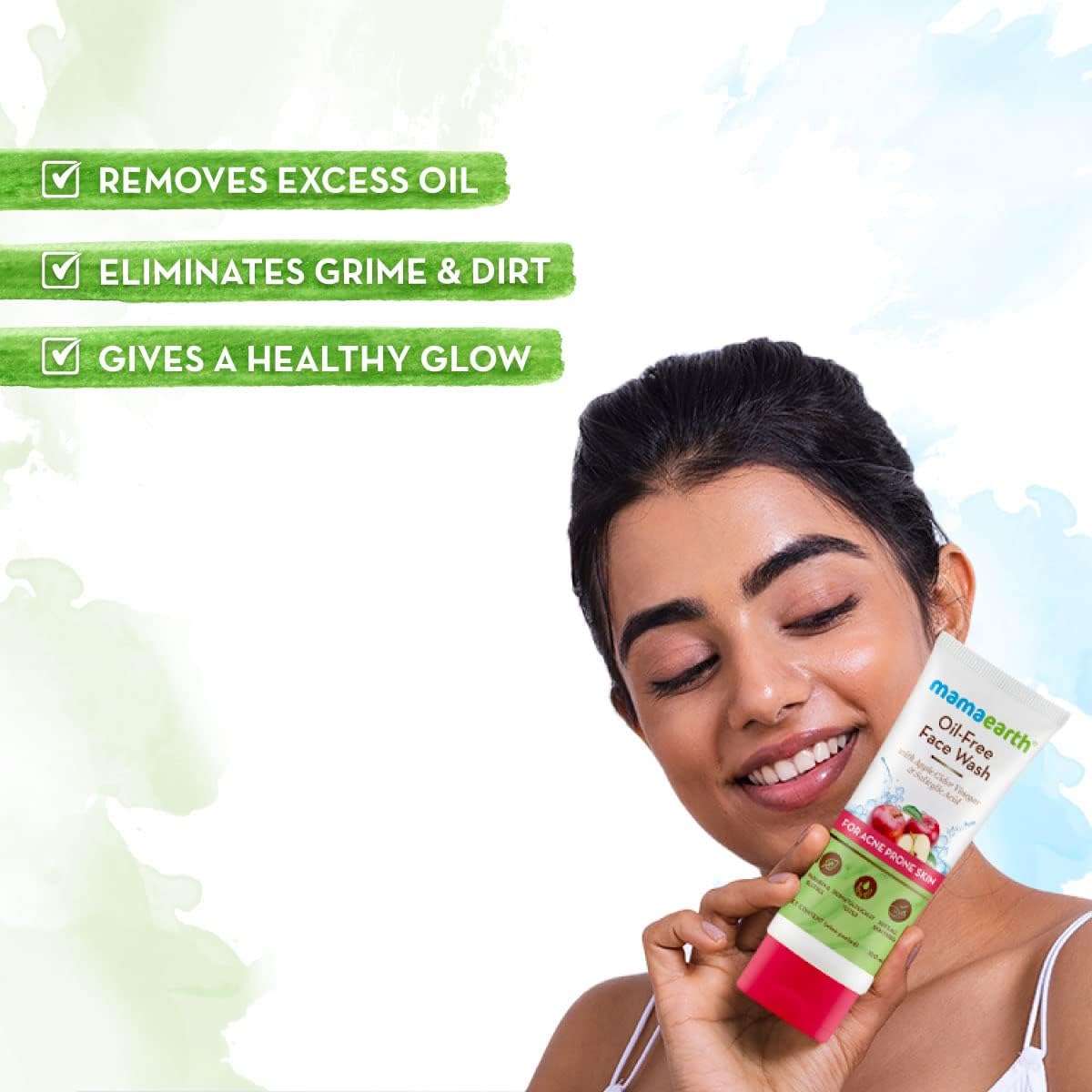 Mamaearth Oil Free Face Wash - Apple Cider Vinegar & Salicylic Acid, 100ml - Image 3