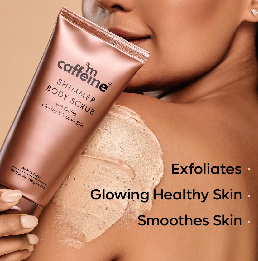 mCaffeine Shimmer Body Scrub with Coffee - Exfoliating Care, 150g - Image 7
