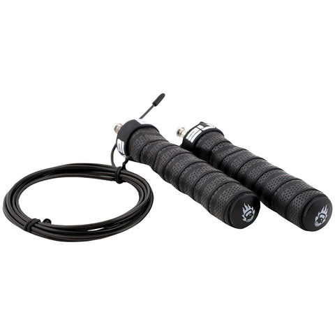 Burnlab Pro Power Plus Weighted Handle Skipping Rope Men and Women (Black)