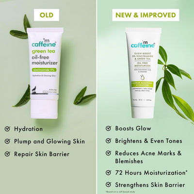 mCaffeine Green Tea Oil-Free Moisturizer with Niacinamide 5% - 72hrs Hydration - Image 2