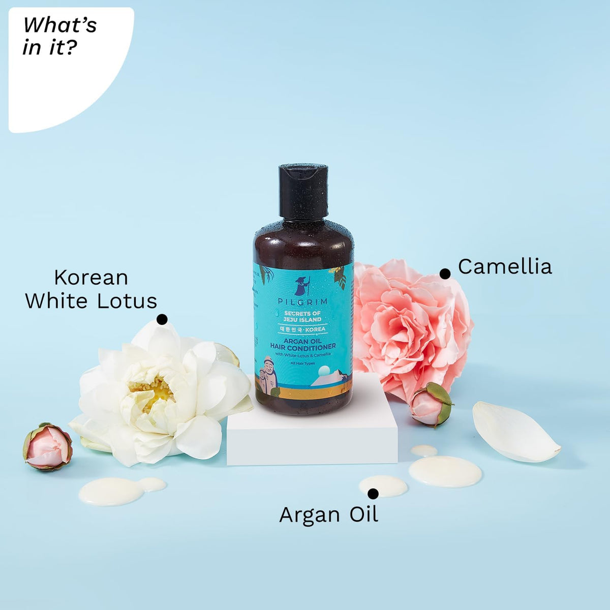 Pilgrim Argan Oil Hair Conditioner with White Lotus & Camellia - 200ml - Image 4