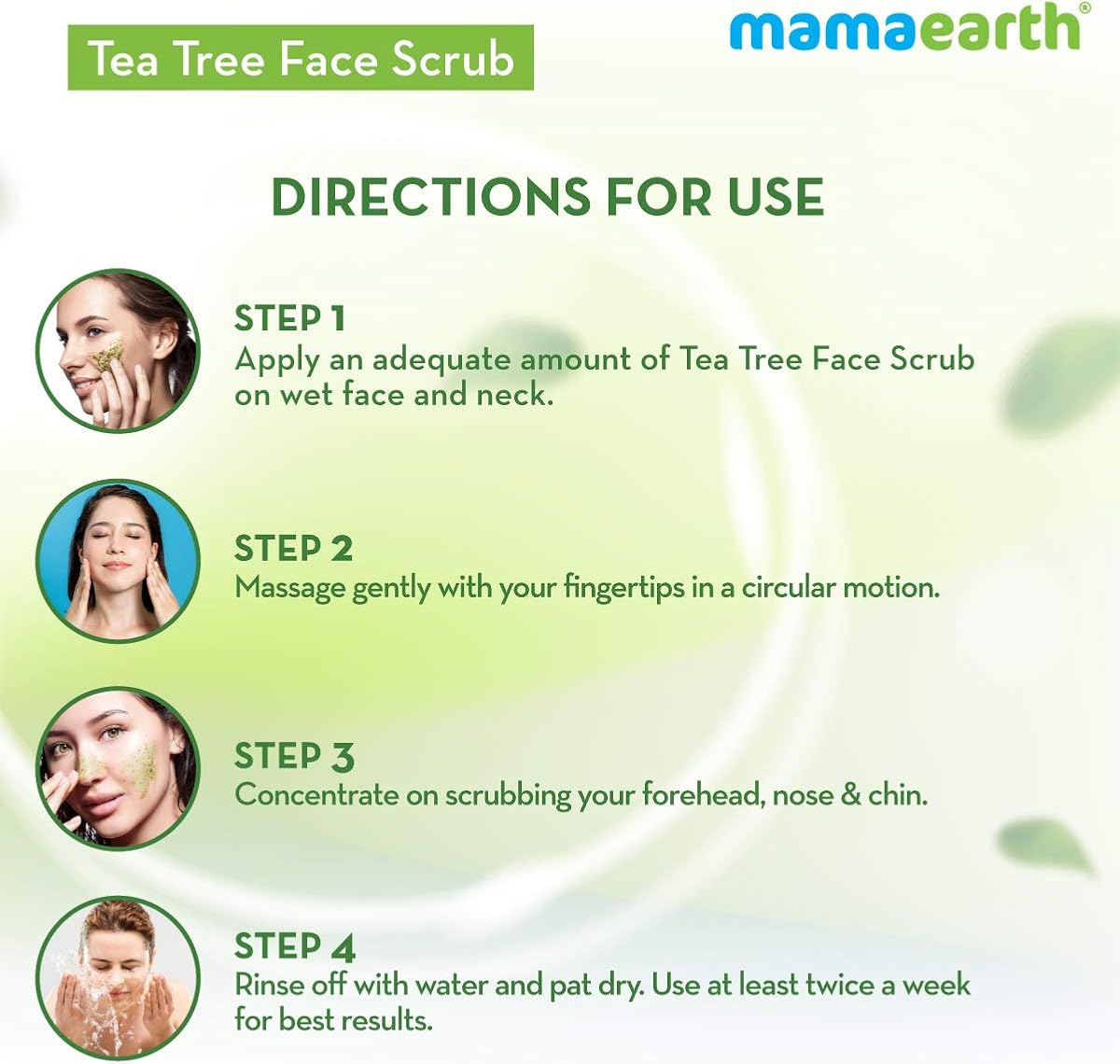 Mamaearth Tea Tree Face Scrub - Skin Purification, 100g - Image 6