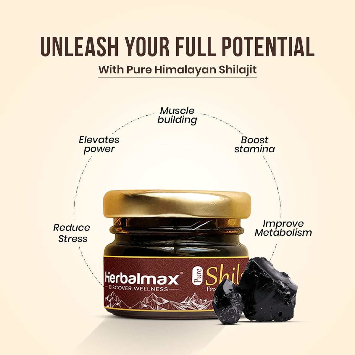Herbal Max Pure Himalayan Shilajit Resin - Ayurvedic, Fulvic Acid Enriched, 20g - Image 8