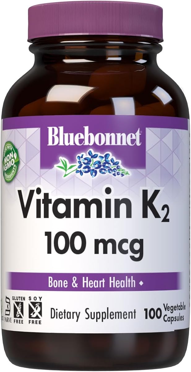 BlueBonnet Vitamin K2 Capsules - 100 mcg, Vegetarian, 272 g